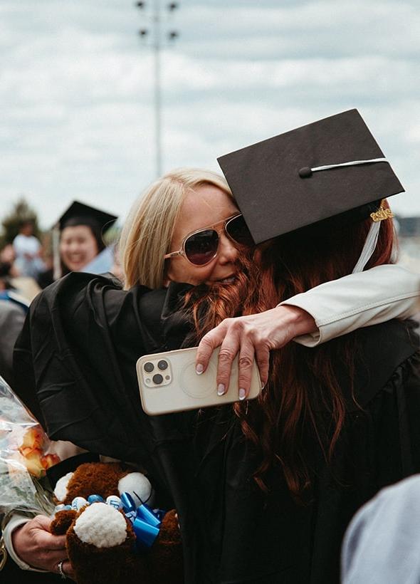 Commencement 2023 Parent Embraces Graduate